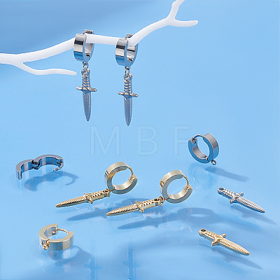 Unicraftale DIY Dagger Drop Earring Making Kit STAS-UN0036-34-1