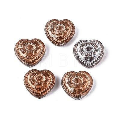 Baking Paint Transparent Glass Beads DGLA-N018-26F-1