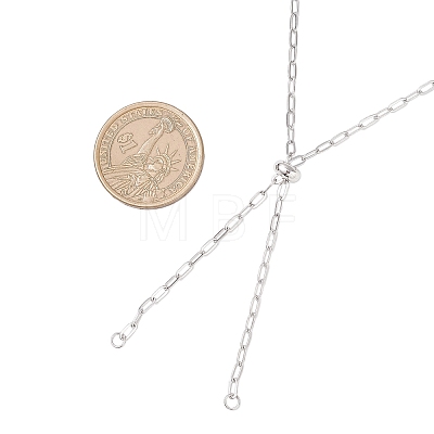2.5MM 304 Stainless Steel Paperclip Chain Slider Necklace Making AJEW-JB01410-1