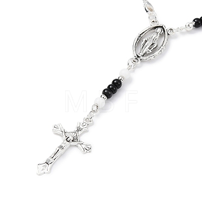 Alloy Cross Charm Bracelet BJEW-TA00425-1
