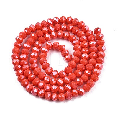 Electroplate Glass Beads Strands EGLA-A044-P4mm-A21-1