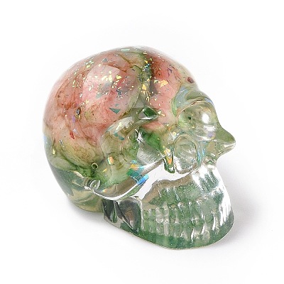 Natural Fluorite Skull Beads G-P490-02-1