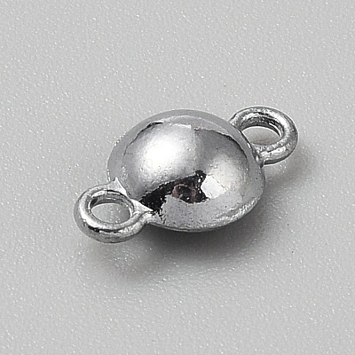 Faceted Glass Flat Round Connector Charms FIND-WH20042-56B-1