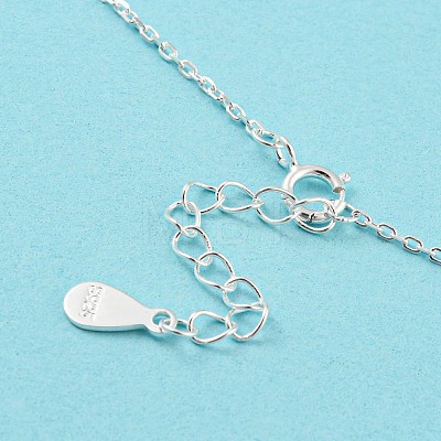 925 Sterling Silver Infinity Pendant Necklace for Women NJEW-C019-01S-1