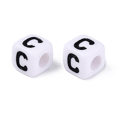 Opaque Acrylic Beads SACR-N020-04A-C-1