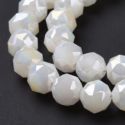 Electroplate Opaque Glass Beads Strands EGLA-H101-01F-1