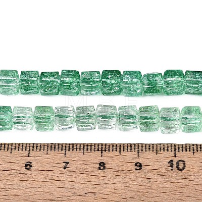 Crackle Transparent Glass Beads Strands GLAA-N062-6mm-03-1
