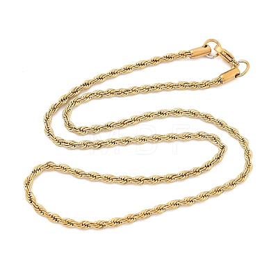 304 Stainless Steel Rope Chain Necklaces NJEW-F226-03G-05-1