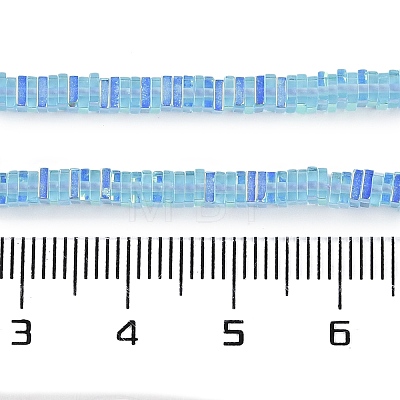 Electroplate Glass Beads Strands GLAA-B023-01A-07-1