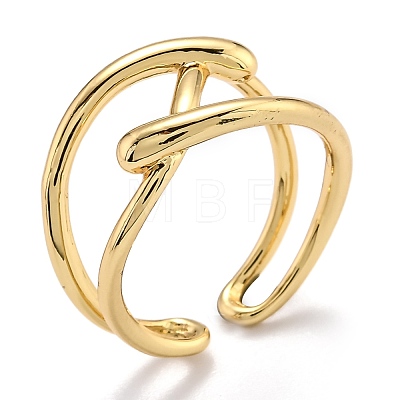 Brass Cuff Rings RJEW-O044-03G-1