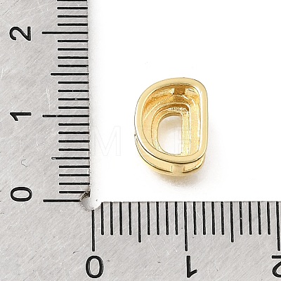 Brass Micro Pave Clear Cubic Zirconia Initial Spacer Bars KK-E802-34G-D-1
