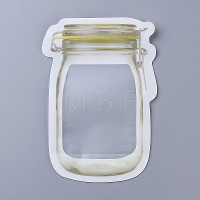 Reusable Mason Jar Shape Zipper Sealed Bags OPP-Z001-02-A-1