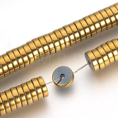 Electroplate Non-magnetic Synthetic Hematite Beads Spacers Strands G-Q486-74F-1