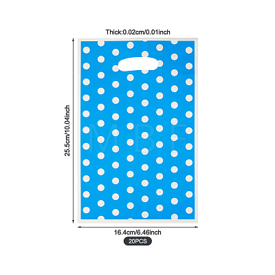 Polka Dot PET Plastic Packing Bags with Die Cut Hole Handle ABAG-TADJ0002-001H-1