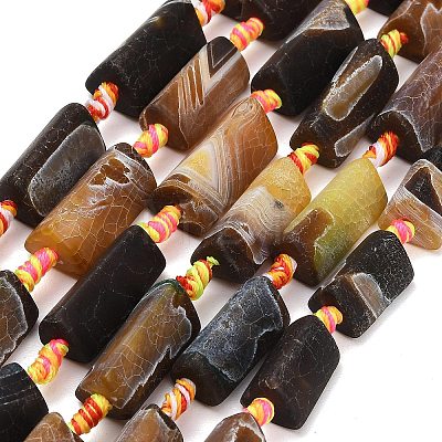 Natural Weathered Agate Beads Strands G-A321-F02-01A-1