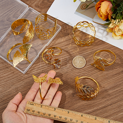 16Pcs 8 Styles Alloy Napkin Rings AJEW-FH0009-21-1