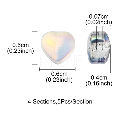 20Pcs 4 Colors Transparent Spray Painted & Frosted Glass Beads GLAA-YW0001-87-1