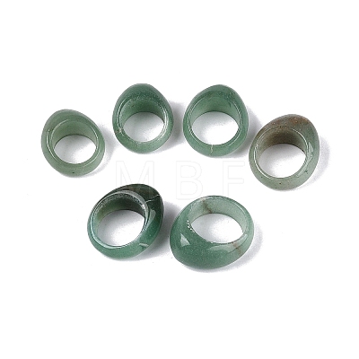 Natural Green Aventurine Finger Rings for Unisex G-Q601-19E-1