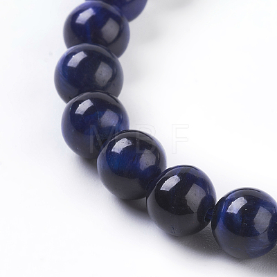 Natural Blue Tiger Eye Beads Strands G-G099-6mm-13-1