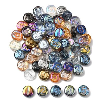 Electroplate Transparent Glass Beads EGLA-L047-02B-1