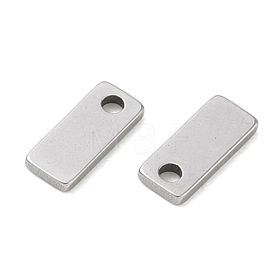 304 Stainless Steel Rectangle Charms SA-CBA97DF-06P-1