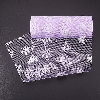 Snowflake Deco Mesh Ribbons OCOR-P010-G09-1