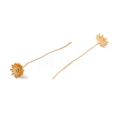 Brass Daisy Flower Head Pins LS-FIND-B009-09G-1
