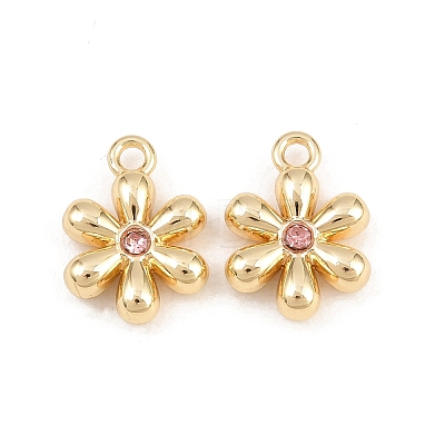 Rack Plating Alloy Rhinestone Pendants PALLOY-T096-08G-04-1
