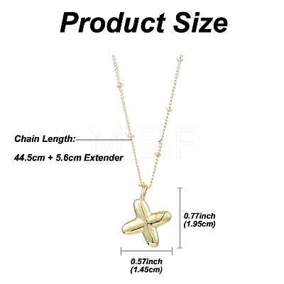 1Pc Initial Letter Brass Pendant Necklaces NJEW-YW0001-24X-1