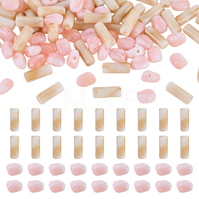 90Pcs 2 Styles Opaque Acrylic Imitation Gemstone Beads OACR-TA0005-14E-1