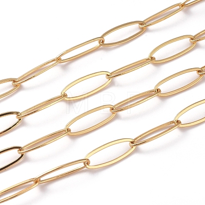 Soldered Brass Paperclip Chains CHC-G005-24G-1