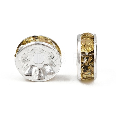Brass Grade A Rhinestone Spacer Beads RB-A014-Z8mm-13S-1