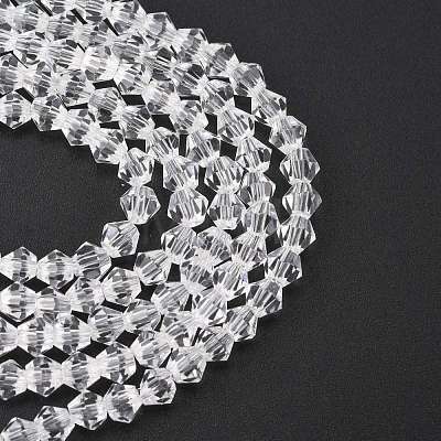 Imitate Austrian Crystal Bicone Glass Beads Strands GLAA-F029-4x4mm-13-1
