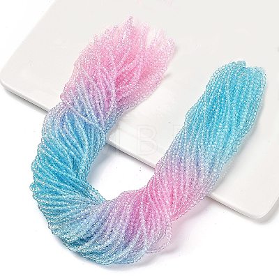 Transparent Painted Glass Beads Strands DGLA-A034-T2mm-A22-1