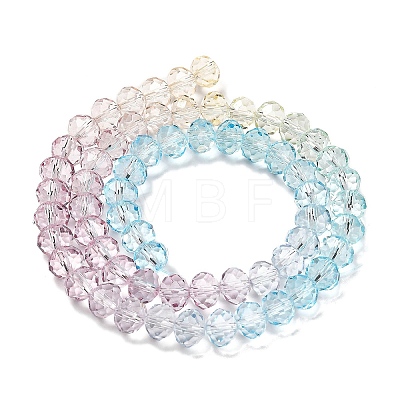 Transparent Painted Glass Beads Strands DGLA-A034-T8mm-A15-1