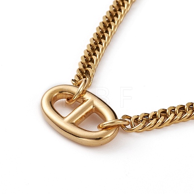 Unisex 304 Stainless Steel Curb Chain Necklaces & Bracelets Jewelry Sets SJEW-JS01171-1
