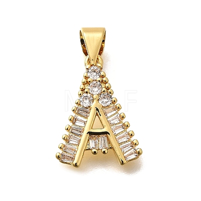 Rack Plating Brass Micro Pave Cubic Zirconia Pendants KK-L226-100G-A-1