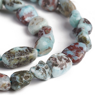 Natural Larimar Beads Strands G-D0002-D64-1