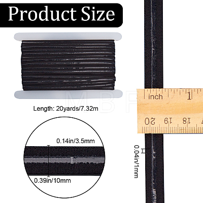 20 Yards Flat Polyester Non-slip Elastic Cord OCOR-GF0003-79B-1