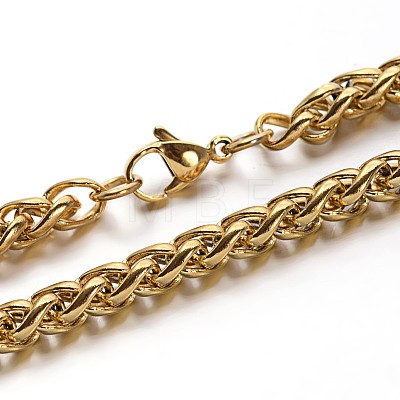 304 Stainless Steel Wheat Chains Bracelets BJEW-O091-04-1
