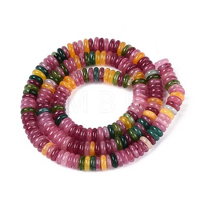 Dyed Natural White Jade Beads Strands G-T142-6mm-05B-1