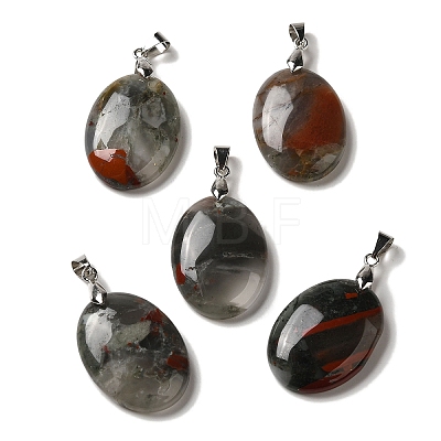 Natural & Synthetic Mixed Gemstone Pendants G-Z055-03P-1