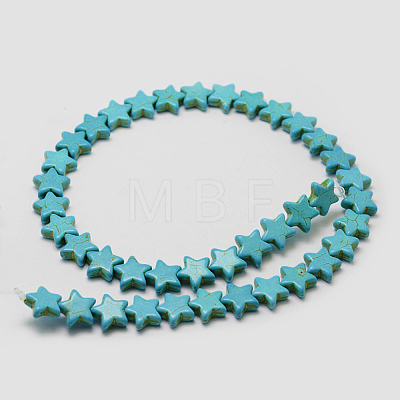 Synthetic Howlite Bead Strands G-P228-13-12x12mm-1