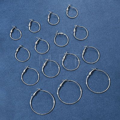 32Pcs 4 Styles Iron Huggie Hoop Earring Findings IFIN-FS0001-49B-1