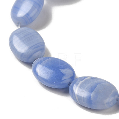Synthetic Blue Lace Agate Beads Strands G-NH0017-F04-03-1