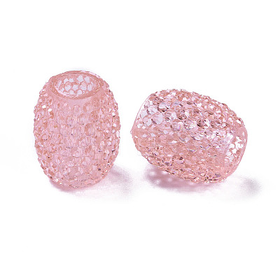 Transparent Resin European Jelly Colored Beads RESI-B025-01A-07-1