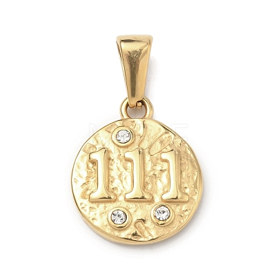 Textured 304 Stainless Steel Pendants STAS-A140-02G-1-1