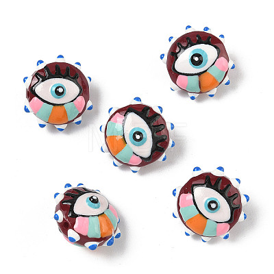 Baking Paint Glass Beads LAMP-D004-04G-1