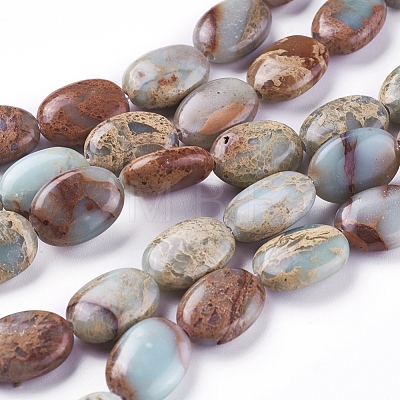 Natural Aqua Terra Jasper Beads Strands G-F612-05-1