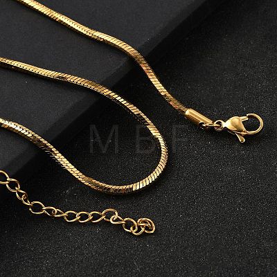 2MM 304 Stainless Steel Snake Chain Necklaces for Women Men LS-STAS-V011-04D-G-1